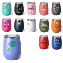 a group of swig(r) 14 oz matte stemless wine cup, full color digital