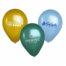 aerial view a group of 11 metallic latex balloon, image 1 of 2