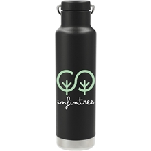 aerial view a black klean kanteen eco insulated classic 20 oz - loop cap, image 1 of 6