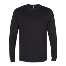 aerial view a black next level - unisex sueded long sleeve t - shirt, image 1 of 3