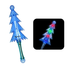 a blue led light - up tree wand