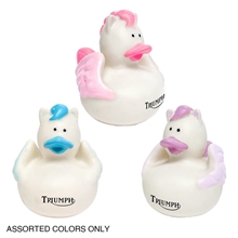 a assorted colorful pegasus floating rubber duck