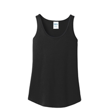 aerial view a jet black port co(r) womens core cotton tank top, image 1 of 6
