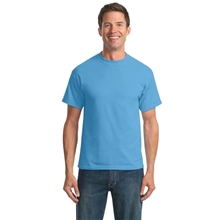aerial view a aquatic blue port company(r) tall core blend tee, image 1 of 4