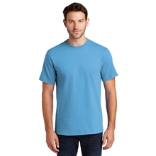 aerial view a aquatic blue port company tall essential t - shirt, image 1 of 5