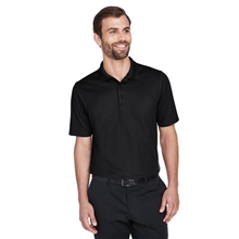 aerial view a black devon jones - mens tall crownlux performance(r) plaited polo, image 1 of 7