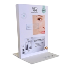 aerial view a white stickn glide table topper display 8 3/10 x 11 7/10, image 1 of 2