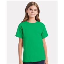 a group of hanes - youth comfortsoft(r) heavyweight t - shirt - 5480