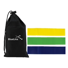 aerial view a group of tri - tone fitness resistance bands, image 1 of 3