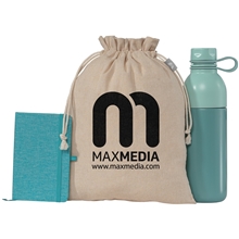 aerial view a natural 7501 medium gift bag - 4 oz recycled cotton blend, image 1 of 6