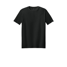aerial view a black gildan softstyle(r) t - shirt, image 1 of 5