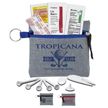 a group of stillwater 16 piece golf kit components inserted in zipper pack