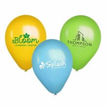 aerial view a group of custom latex balloons, image 1 of 2