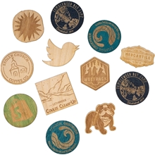 aerial view a group of wood stickers 2 x 2, image 1 of 4