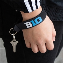 a group of full color single neoprene wristband with 26mm key ring