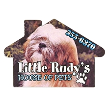 a group of full color digital stock shaped magnets - house