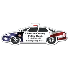 a group of full color digital stock shaped magnets - police car