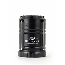 aerial view a black camping cob lantern, image 1 of 3