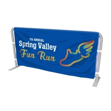 a custom 8- ft. outdoor universal - fit barricade banner 37 x 94