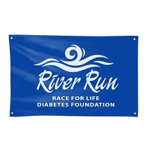 a custom 3- ft. h x 5- ft. w fabric banner (single side print)