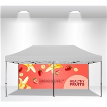a custom 10 x 20 tents back wall