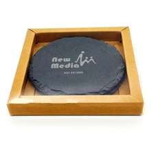 a group of round slate coaster (single)