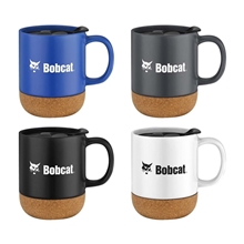 a group of fairbank 12 oz cork base ceramic mug