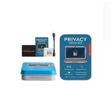 a blue kikkerland privacy tech kit