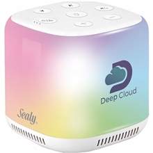 aerial view a white sealy(r) night light white noise sound machine, image 1 of 6