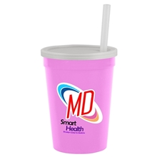 a translucent frost lid & awareness pink cup 12 oz sport sipper with digital imprint