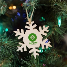 a group of wood ornament - snowflake