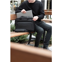 aerial view a group of samsonite classic business perfect fit two gusset laptop portfolio, image 1 of 4