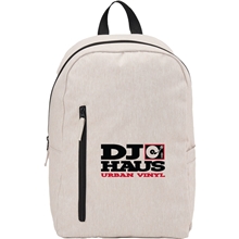 aerial view a cream skye recycled 15 laptop backpack, image 1 of 8