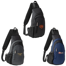 aerial view a group of aeroloft(r) crossbody sling backpack, image 1 of 2