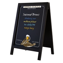 a espresso 32.5 deluxe wood a - frame imprinted chalkboard kit