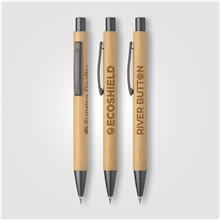 a group of bambowie bamboo mechanical pencil