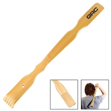 a group of bamboo handheld back scratcher