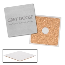 a group of promotional stainless steel square beverage costum coaster - bulk