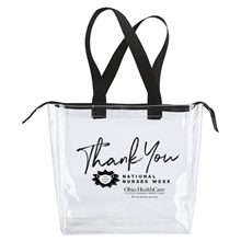 aerial view a group of the pro clear stadium tote w / zipper, image 1 of 5
