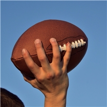 a group of 14 full - size synthetic leather football