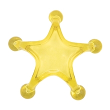 aerial view a yellow star massager - yellow, image 1 of 3
