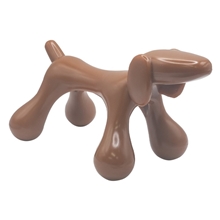 aerial view a brown dog - shaped relaxation massager, image 1 of 2
