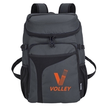 aerial view a gray koozie(r) boho rpet cooler backpack, image 1 of 6