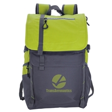 aerial view a apple green all - around adaptive rpet backpack, image 1 of 4
