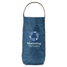 aerial view a blue home table washed paper wine tote, image 1 of 4