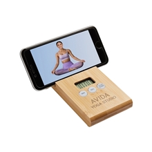 aerial view a group of prime line home table bamboo timer stand, image 1 of 2