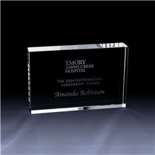 a clear 4 x 6 crystal rectangle