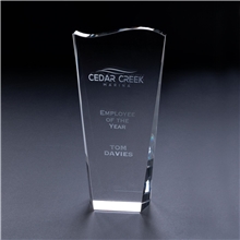 a group of 7 3/4 clear wave top award