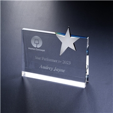 a group of 5 x 7 star wedge award