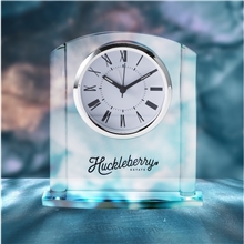 a group of arch glass desk clock